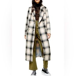 TOPSHOP Toni Check Coat (brand new!)